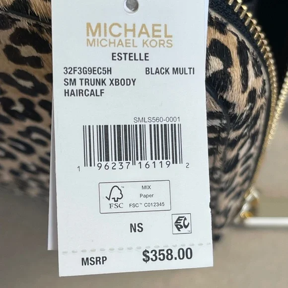 MICHAEL Michael Kors Estelle Leopard Print Calf Hair Satchel - NWT - Picture 7 of 7